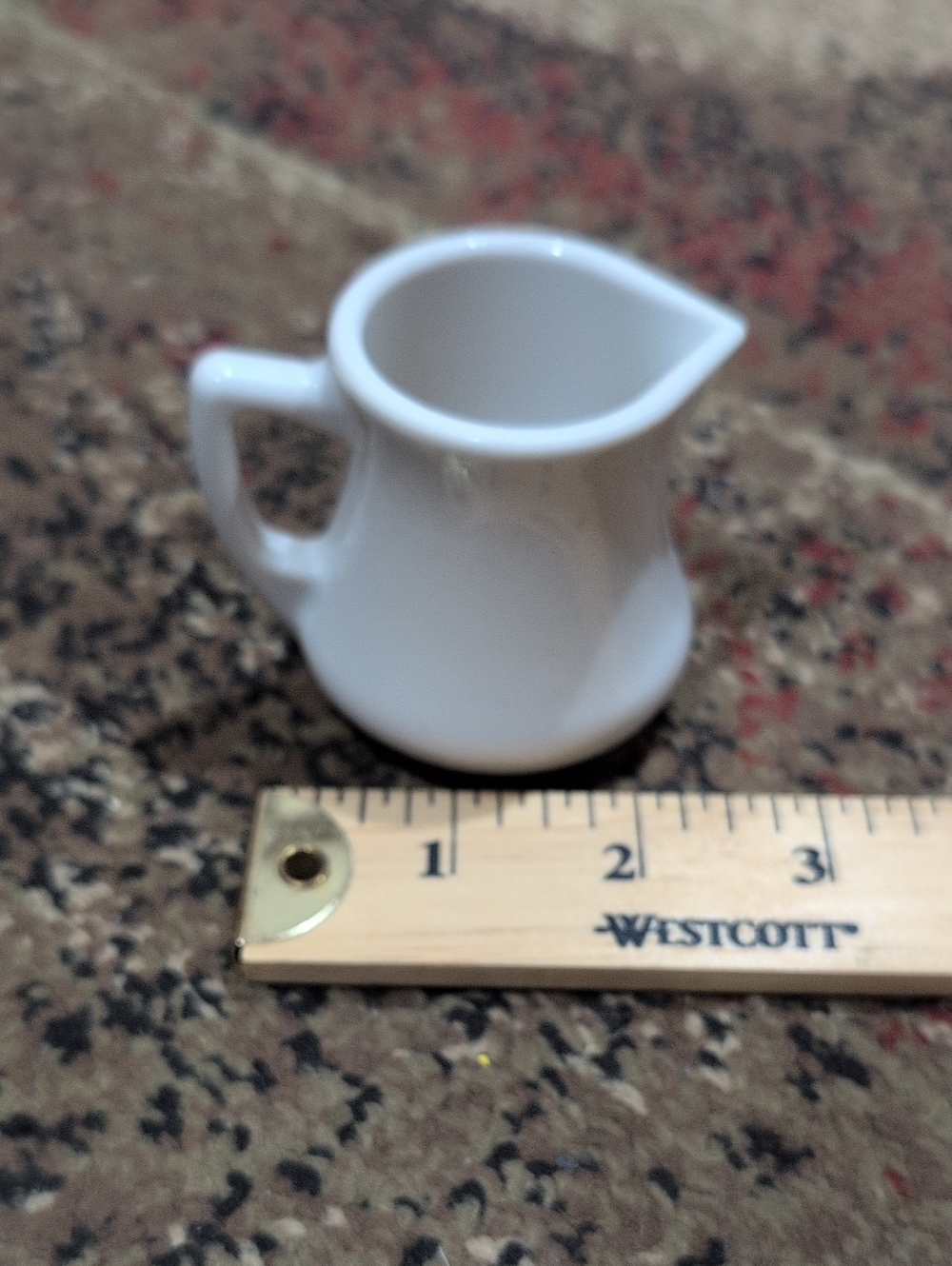 Clipper Off White Plastic Mini Creamer Pitcher